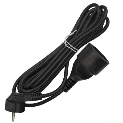 Удлинитель-шнур 1х3м с заземл. 16А IP20 ПВС 3х1 черн. DOMTOK 2342