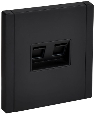 Розетка 2-м RJ11+RJ45 кат.5E FORTE&PIANO FP135M черн. IEK FP-KT20-O-1-M-K02