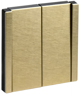 Выключатель проходной 2-кл. 1п 1мод. СП FORTE&PIANO FP607M 10А IP20 шампань IEK FP-V22-0-10-1-M-K37