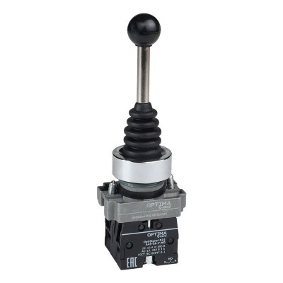 Джойстик OptiSignal D22 C4-J2F-220 метал. 2 положения 2НО с фиксацией КЭАЗ 380092