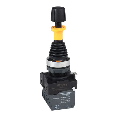 Джойстик OptiSignal D22 C5-J4B-240 пластик. 4 положения 4НО без фиксации с блокировкой КЭАЗ 380114