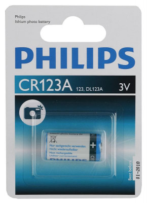 Элемент питания литиевый CR123 3В Philips Б0066246
