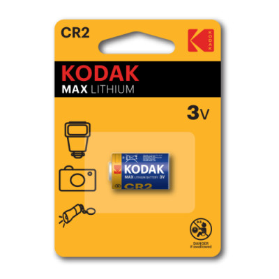 Элемент питания литиевый CR2 3В MAX Lithium (блист. 1шт) KODAK Б0014848