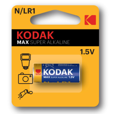 Элемент питания алкалиновый N/LR1 1.5В MAX SUPER Alkaline (блист. 1шт) KODAK Б0012842