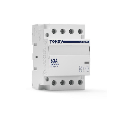 Контактор модульный 54мм 63А 230В АС 2НО 2НЗ PRIZMA TOKOV ELECTRIC TKE-PZ-MC-3-63-230-22