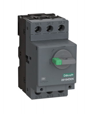 Выключатель автоматический для защиты двигателя 3п 4.0А 100кА ВА-451 поворотн. рукоятка магнитн. расцеп. DEKraft 29157DEK