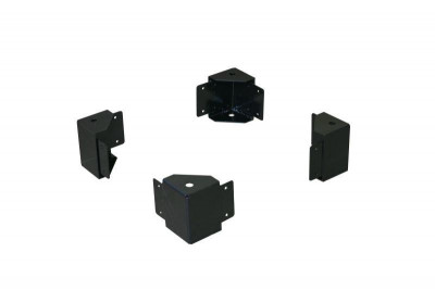 Элемент цоколя угловой DekraftUno 100мм RAL9005 (уп.4шт) DEKraft 32876DEK