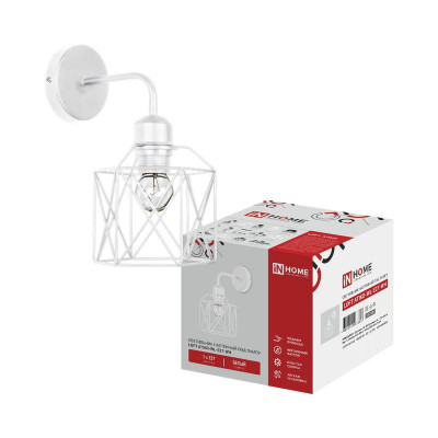 Светильник LOFT ATIKO-WL-E27-WH E27 настенный под лампу бел. IN HOME 4690612067353