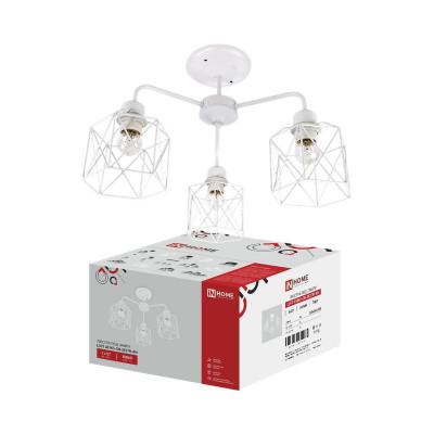 Люстра под лампу LOFT ATIKO-СN-3E27R-WH 3хE27 бел. IN HOME 4690612067292