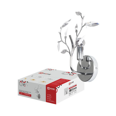 Светильник MODERN LORA-WL-E14-CH E14 настенный под лампу хром. IN HOME 4690612067193