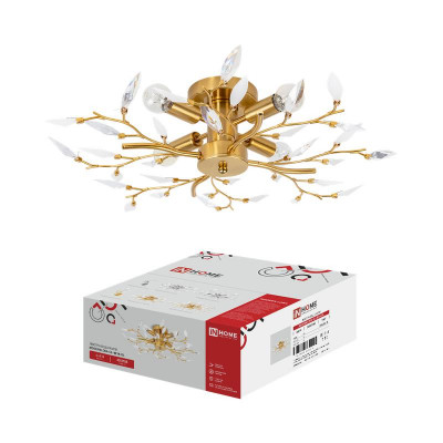 Люстра под лампу MODERN LORA-CL-4E14-GL 4хE14 зол. IN HOME 4690612067223