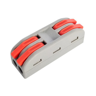 Клемма проходная КП 222-2412 с рычагами 2 полюса 0.08-2.5/4мм2 (уп.10шт) IN HOME 4690612067414