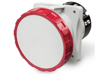 Розетка панельная 125А 4п 3P+E 400В IP67 с наклоном DKC DIS41512566S