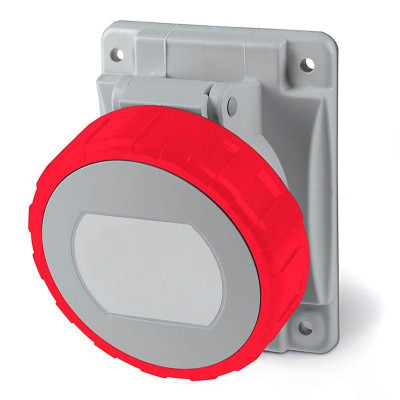 Розетка панельная 16А 5п 3P+E+N 400В IP67 с наклоном DKC DIS4181667S