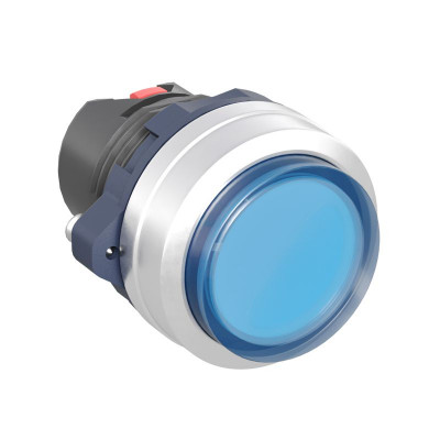 Головка кнопки выпуклая прозрачная с фиксацией алюм. син. DKC M22P-CLLBA