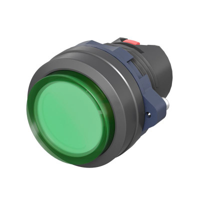 Головка кнопки выпуклая прозрачная без фиксации зел. DKC M22P-CMLGP