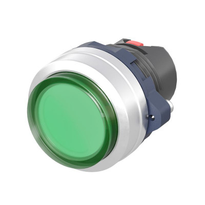 Головка кнопки выпуклая прозрачная без фиксации алюм. зел. DKC M22P-CMLGA