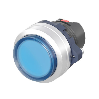 Головка кнопки выпуклая прозрачная без фиксации алюм. син. DKC M22P-CMLBA