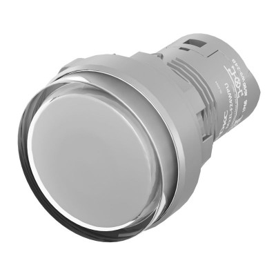 Лампа сигнальная со встроенным диодом 9-24В зажим Push-In бел. DKC M22L-F24WPU