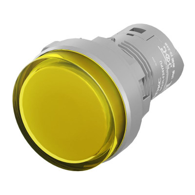 Лампа сигнальная со встроенным диодом 9-24В зажим Push-In желт. DKC M22L-F24YPU