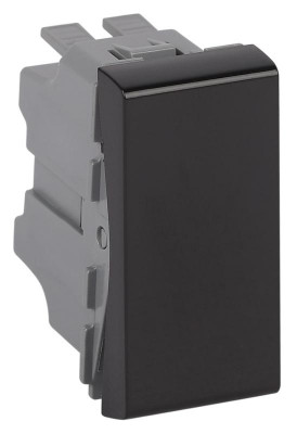 Выключатель модульный 1-кл. 1мод. 10А IP20 45х22мм черн. Ruvinil АДЛ 13-912-Ч