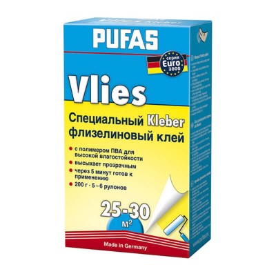 Пуфас n0522 клей специальный флизелиновый (0,2кг) euro 3000 vlies kleber