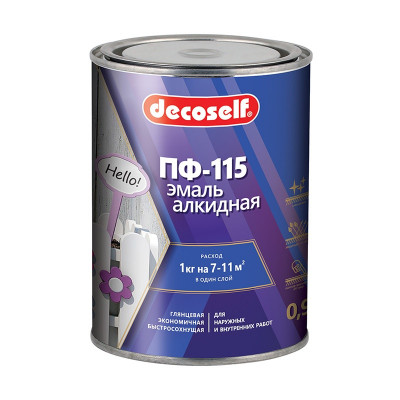 Пуфас эмаль пф-115 бирюзовая decoself (0,9кг=0,67л)