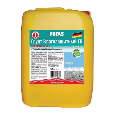 Пуфас грунтовка-концентрат 1:6 влагозащитная мороз. (10л=10кг) гв