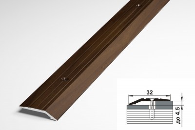Профиль разноуровневый пр 03.900.094 (кант 32 мм, венге)