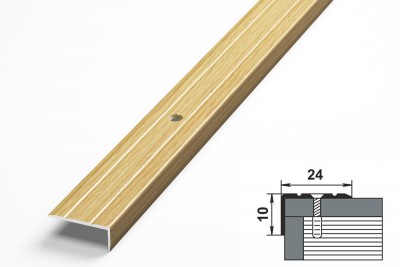 Профиль угловой пу 01.900.082 (24*10 мм, дуб светлый)