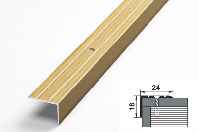 Профиль угловой пу 03.900.082 (24*18мм, дуб светлый)