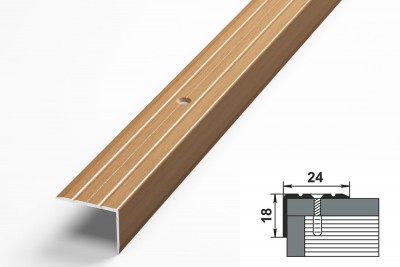 Профиль угловой пу 03.900.083 (24*18мм, бук)