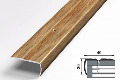 Профиль угловой пу 06.900.084 (40*20мм, дуб универсальный)