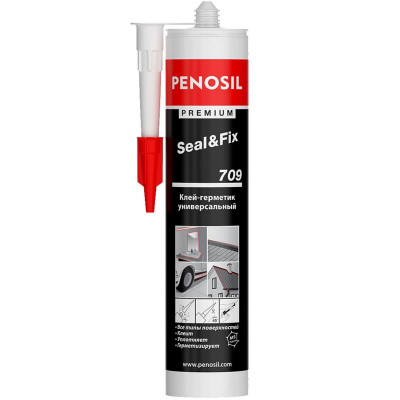 Клей-герметик гибридный penosil premium seal&fix 709, многоцелевой, белый, 290мл