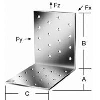 Ворманн уголок крепежный 40х40х60мм дырчатый (70934000)