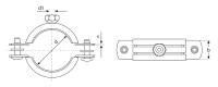 Хомут трубный с гайкой, 3