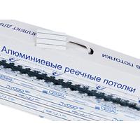 Комплект реечного потолка 1,7х1,7м s100 для ванной комнаты белый жемчуг + вставка хром