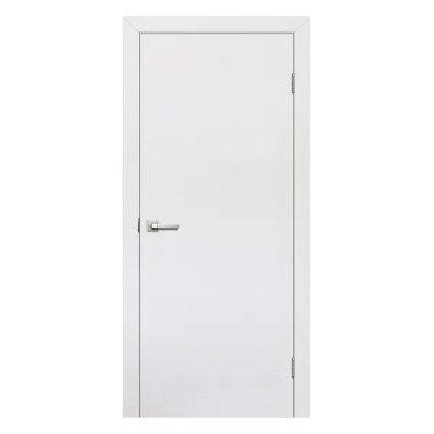 Дверь межкомнатная глухая финиш-бумага ламинация цвет белый 90x200 см