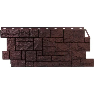Фасадная панель FineBer Камень дикий цвет коричневый