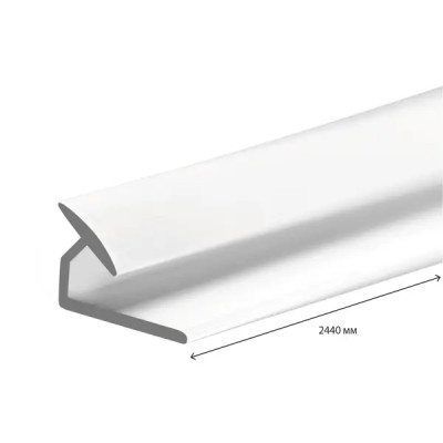 Угол ПВХ внутренний 2440 мм для панелей 3 мм цвет белый