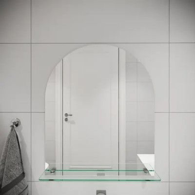 Зеркало для ванной Omega Glass NNKP211М с полкой 50x60 см арка