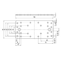 Пластина крепежная GAH ALBERTS КР 190x90x3