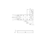 Пластина крепежная GAH ALBERTS КР 96x35x2.5