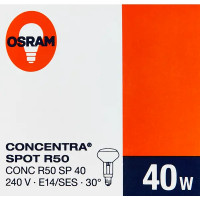 Лампа накаливания Osram спот R50 40 Вт свет тёплый белый