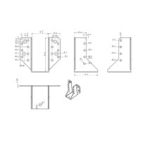 Опора бруса раскрытая GAH ALBERTS OBR R 50x105x2