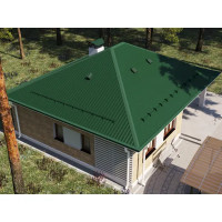 Планка карнизная 100x65x2000 мм RAL 6005 зеленый