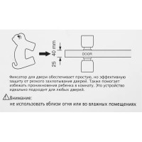 Фиксатор для двери «Кошка» TCWA-020, изолон, цвет розовый