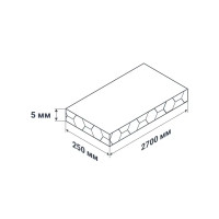 Стеновая панель ПВХ Мрамор серый 2700x250x5 мм 0.675 м²