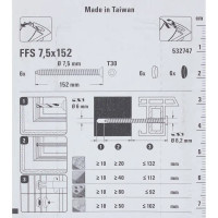 Шурупы для крепления рам Fischer FFS 7.5x152 мм 6 шт.