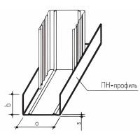 Профиль направляющий (ПН-6) Knauf 0.6 мм 100x40x3000 мм